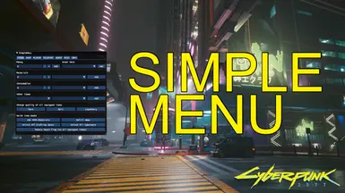 Simple Menu mod thumbnail for Cyberpunk 2077