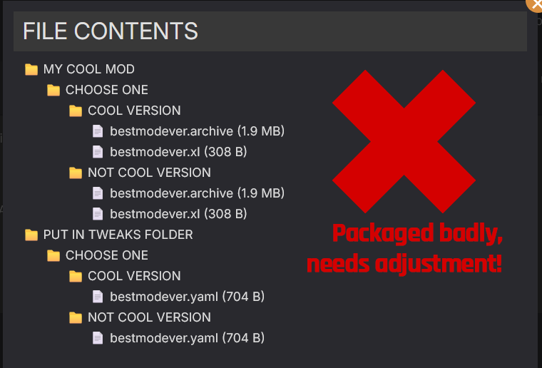 Nexus Mods Requirements Popup Example