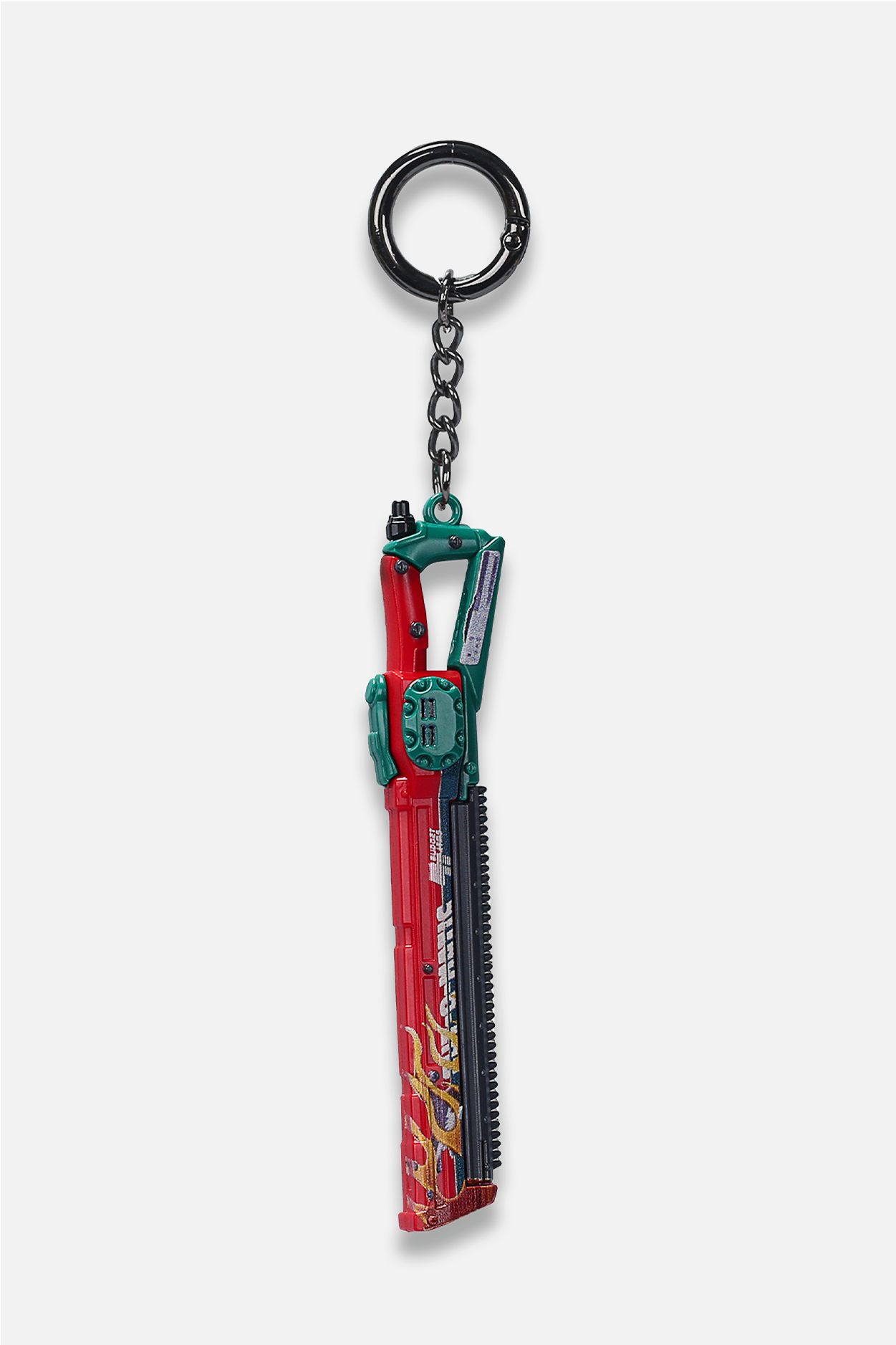 Cyberpunk 2077 cut-o-matic soft touch keychain for fans of the game