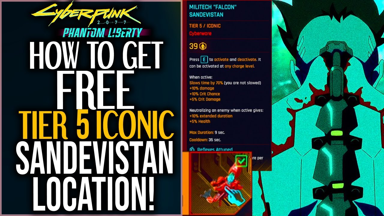 Cyberpunk 2077 free iconic sandevistan location map