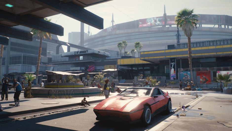 Cyberpunk 2077 scene system showing dialogue choices in a cinematic view