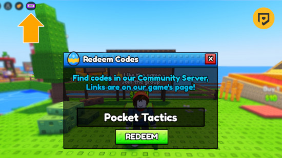 Chicken Farm code redemption UI