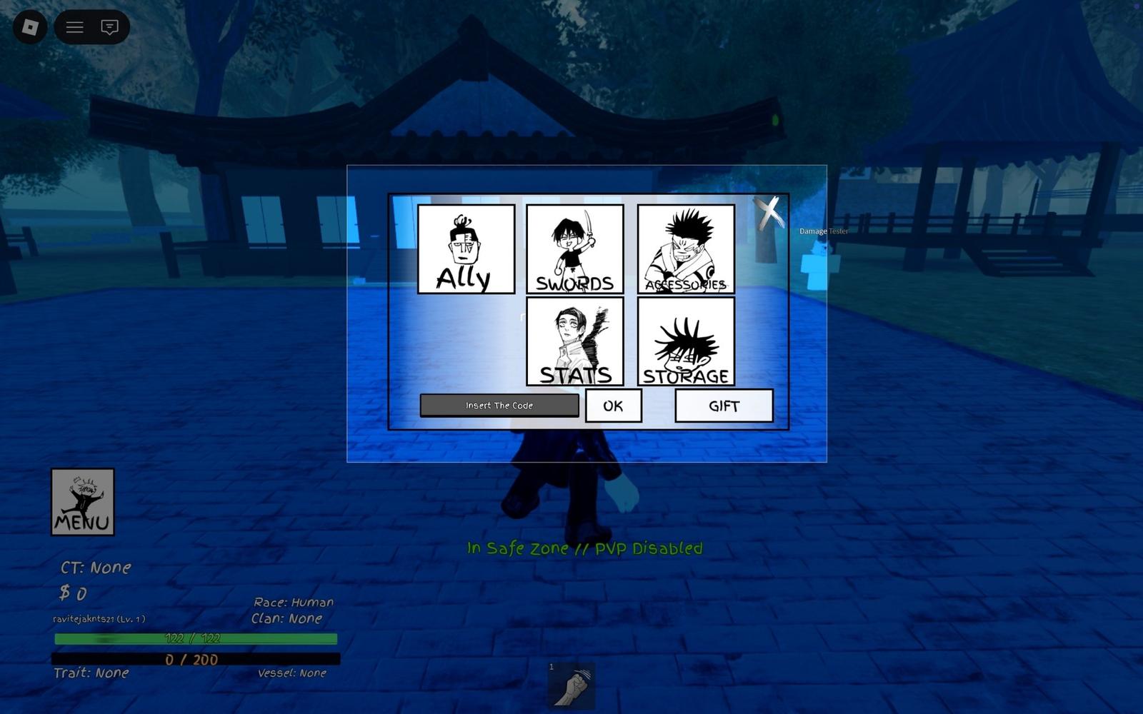 Redemption UI in Jujutsu Legacy