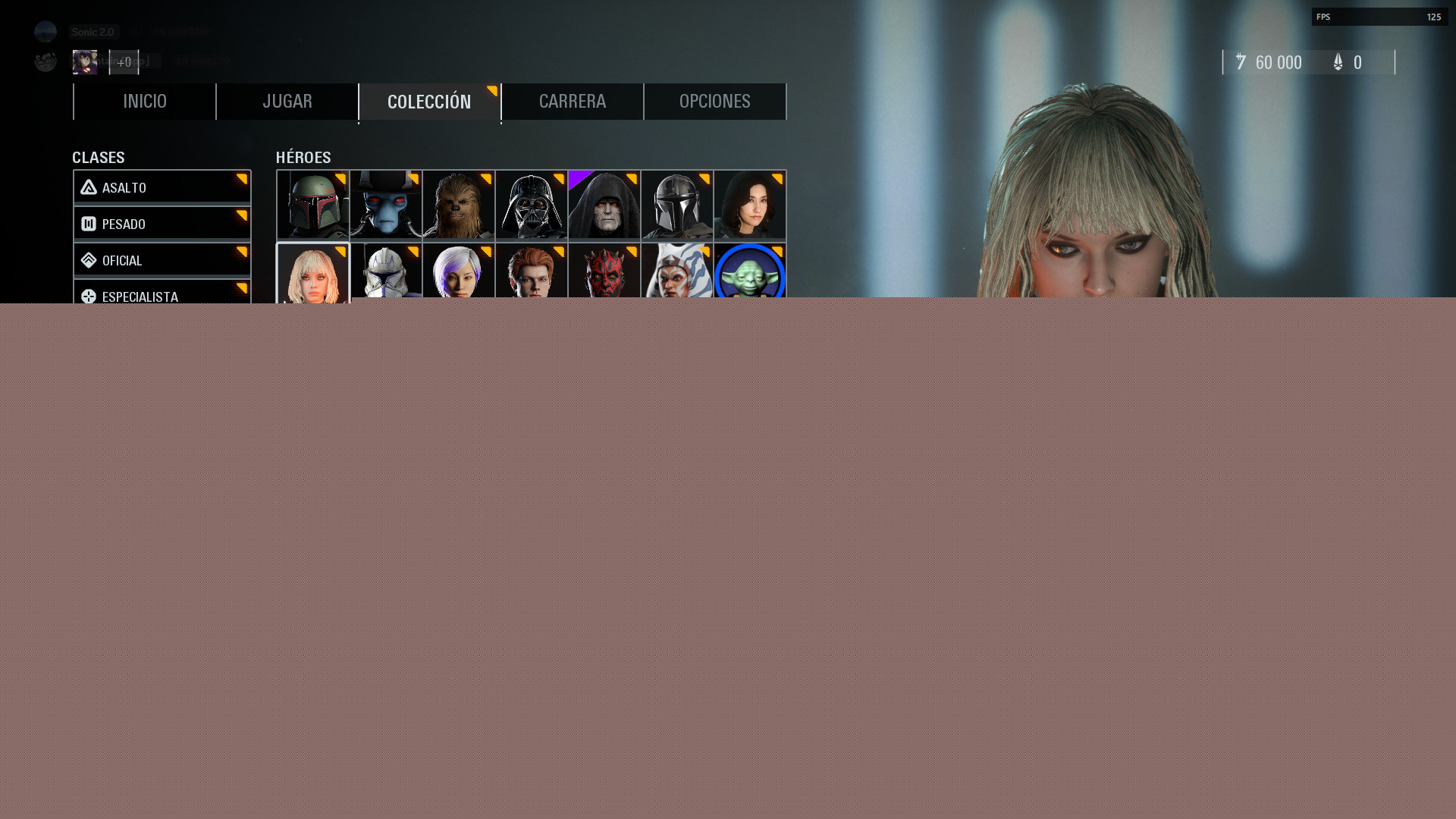 Star Wars Battlefront II modded hero roster showing custom characters
