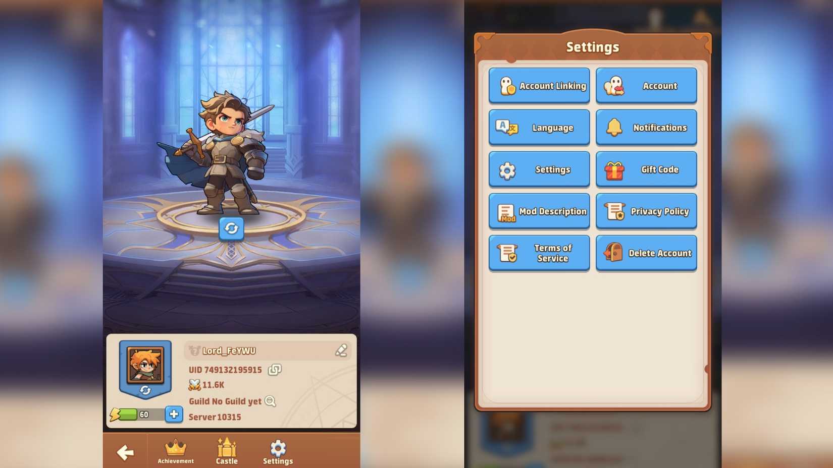 Top Heroes gameplay showing various heroes and combat