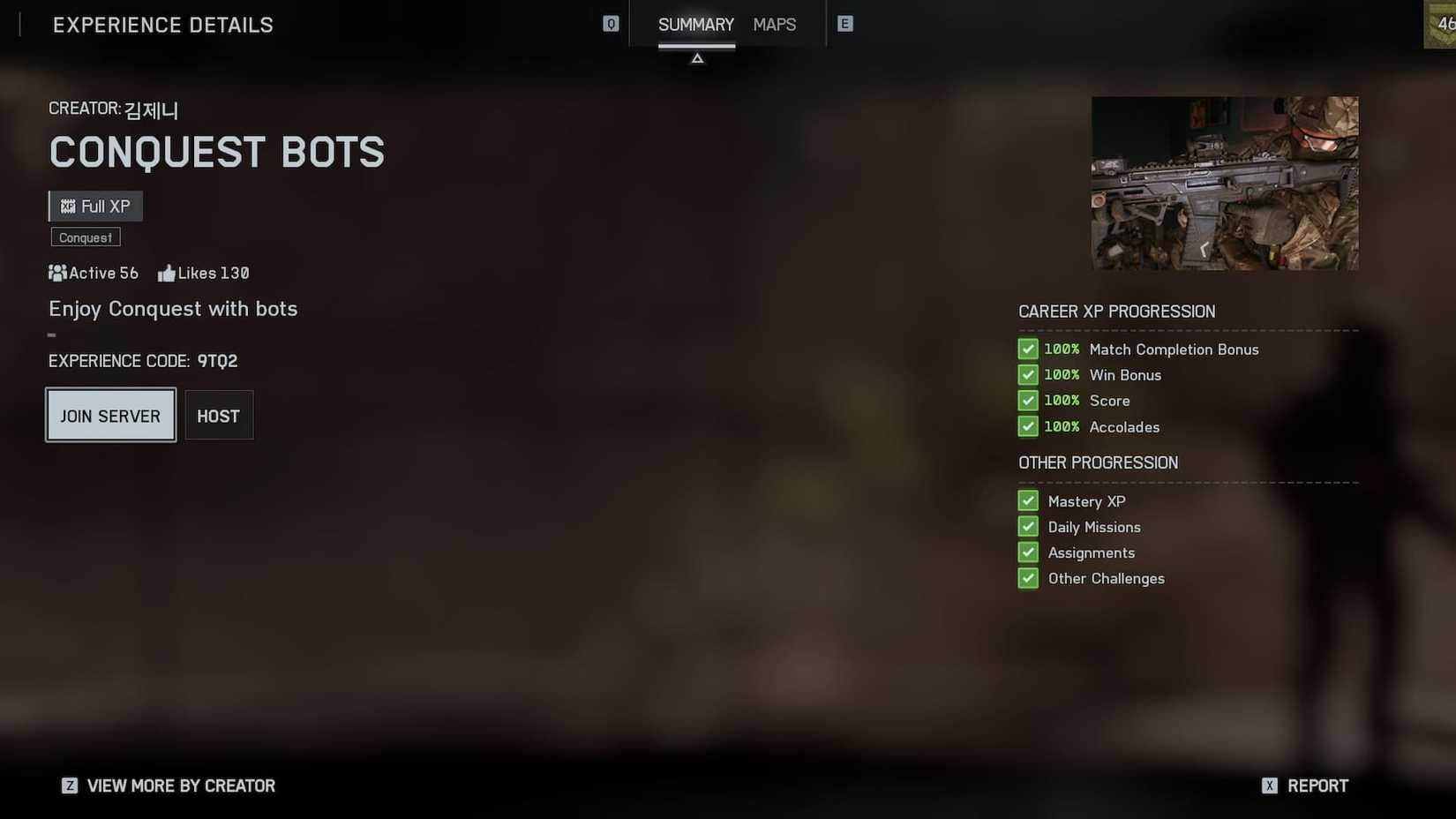 Battlefield 6 player facing AI bots in a custom Portal environment