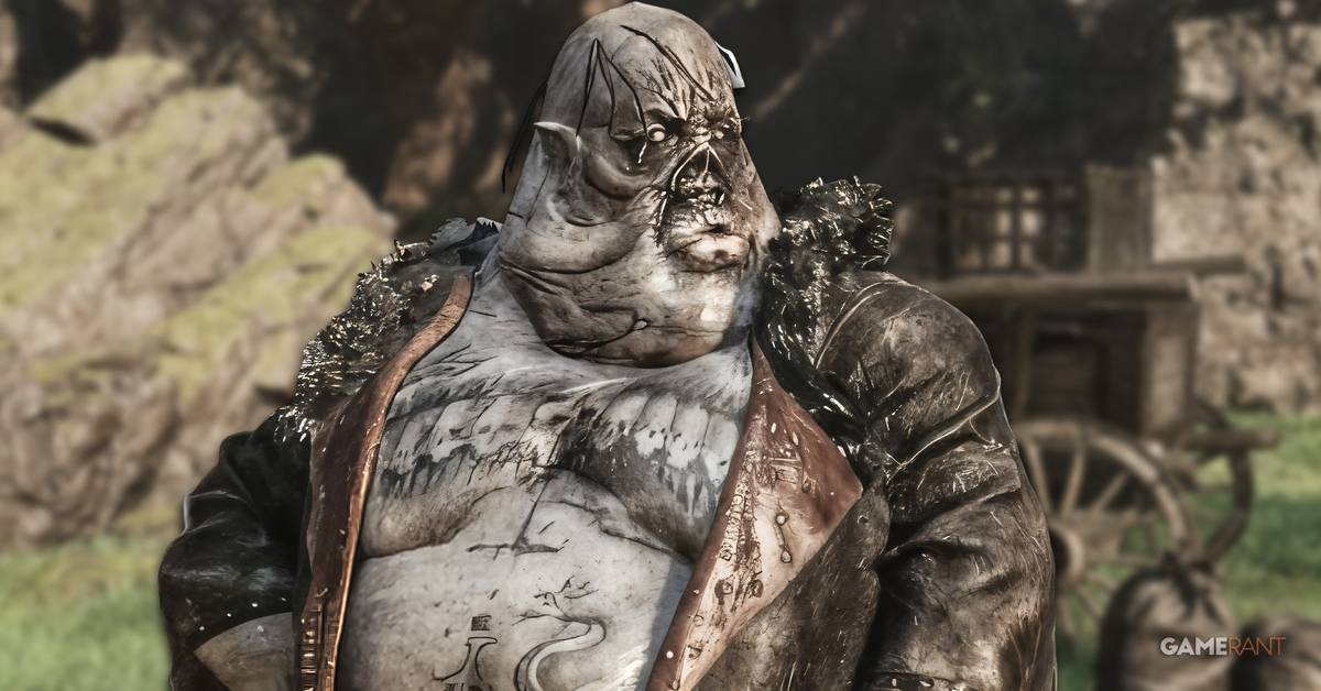 Vlas the merchant standing near his carriage in Mortal Shell 2