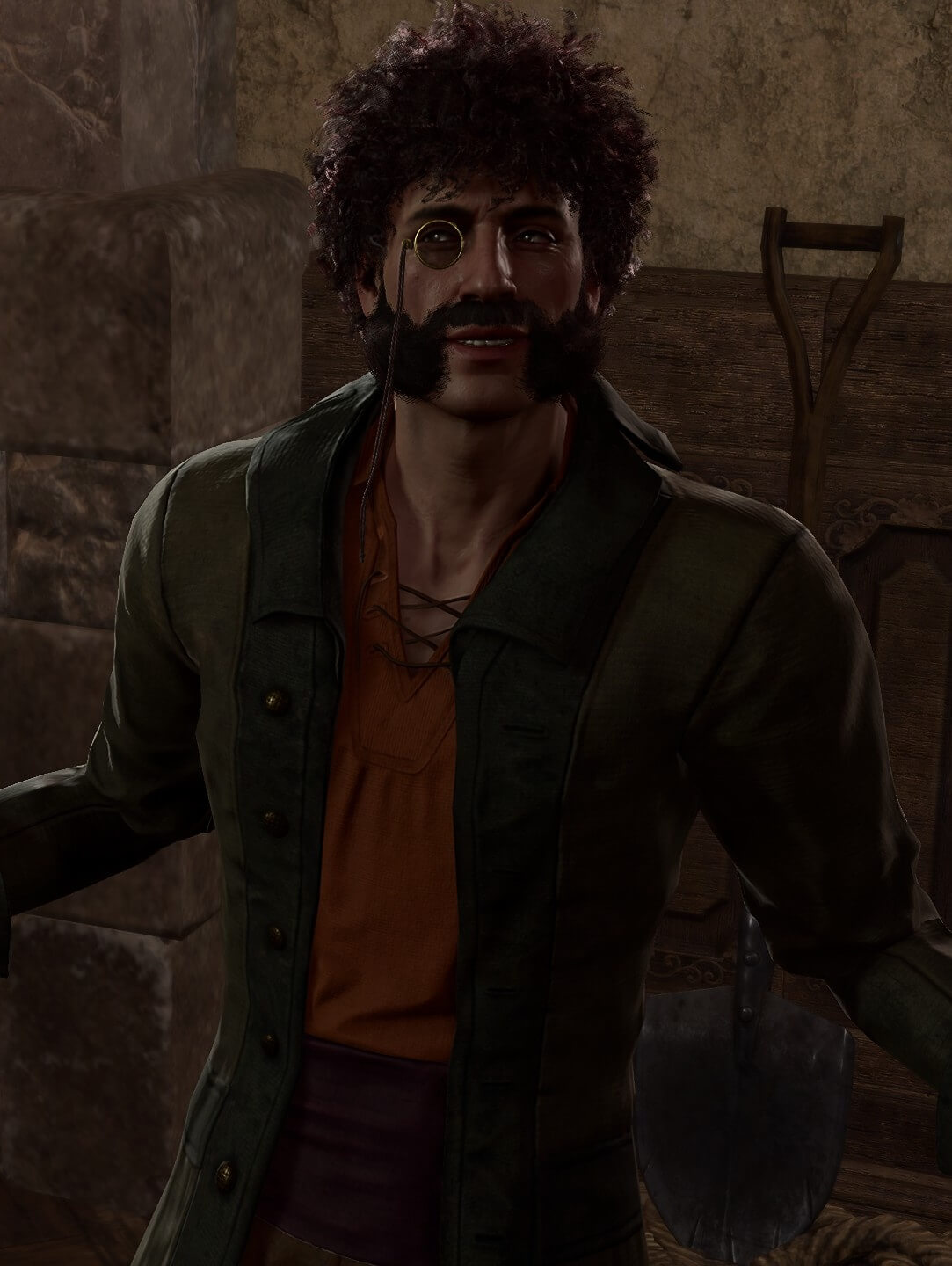 Oliver standing in the House in Deep Shadows BG3