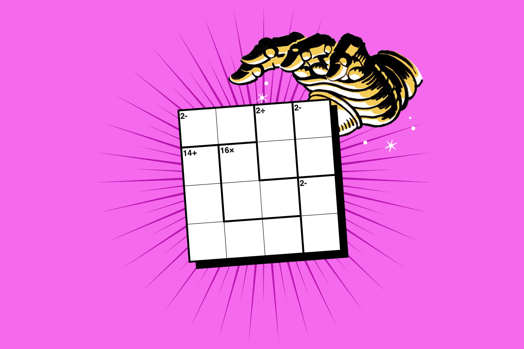 KenKen 4x4 logic puzzle on Scientific American games portal