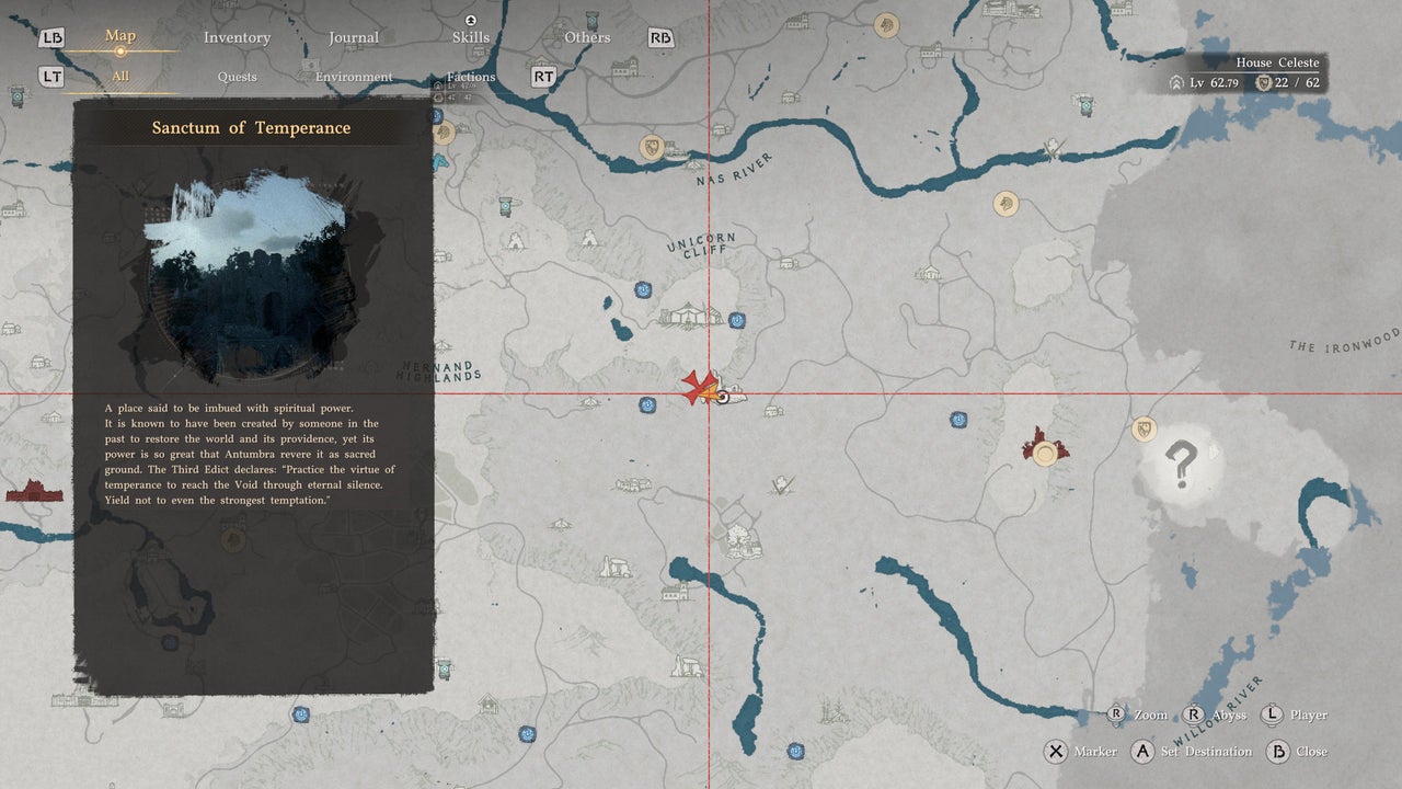Map showing the location of the Counterweight Leather Gloves chest