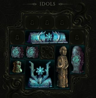 Last Epoch 5x5 idol grid layout showing various idol shapes