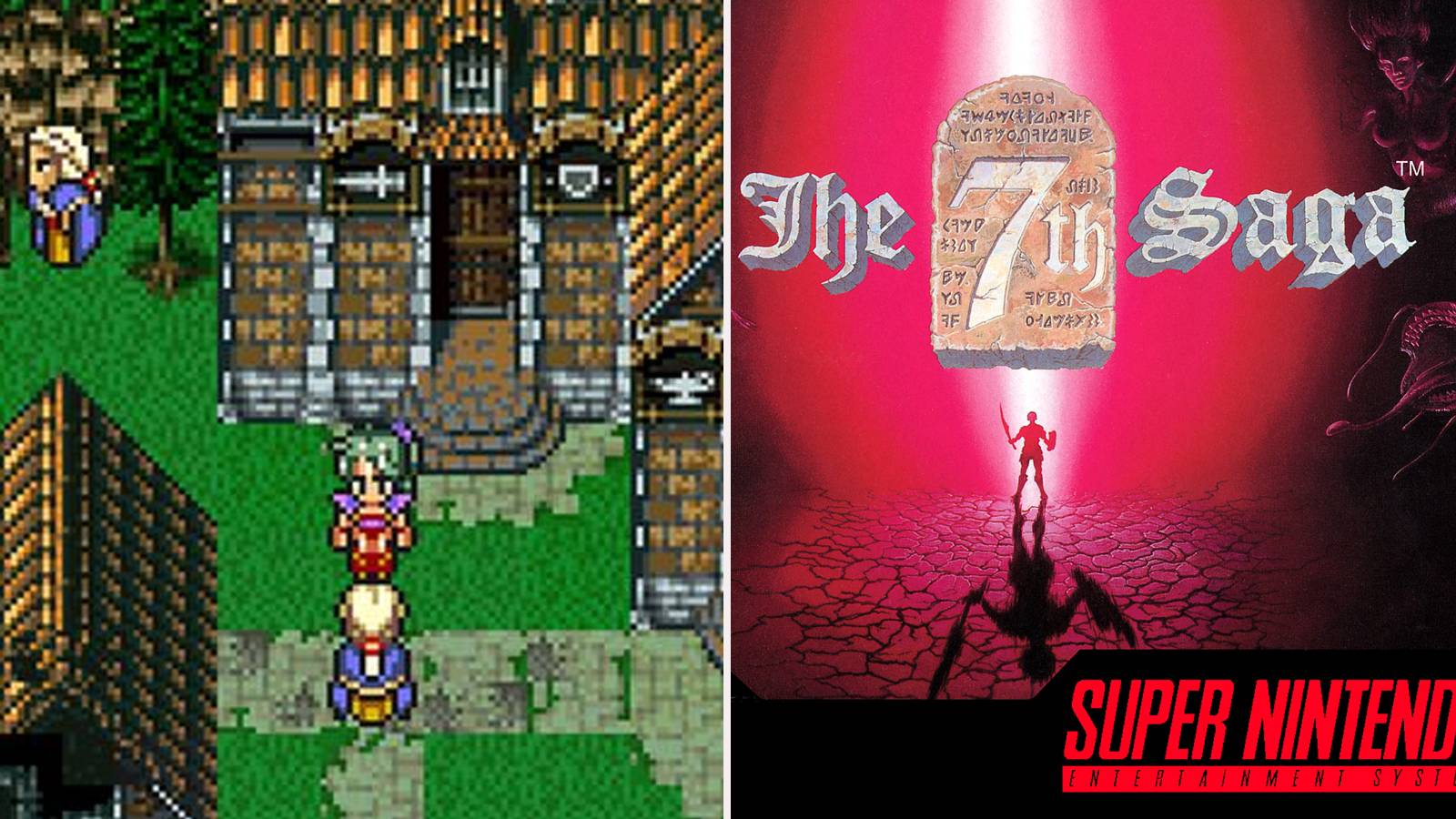 Collage of SNES RPG characters and gameplay scenes