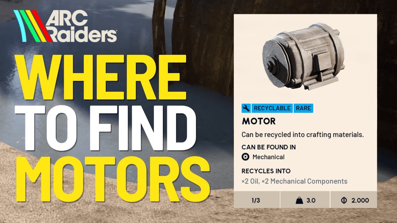 Where To Find Motors in Arc Raiders 2026 inventory view
