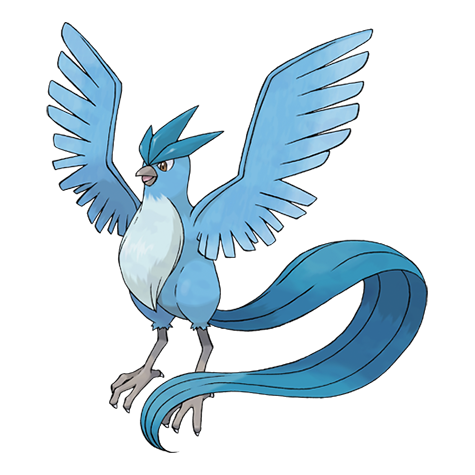 Articuno, a legendary bird Pokémon representing the Ice type