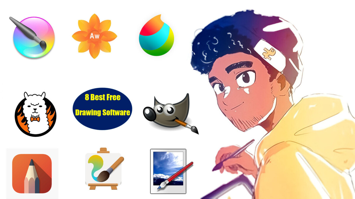 Digital drawing on a tablet using browser-based software