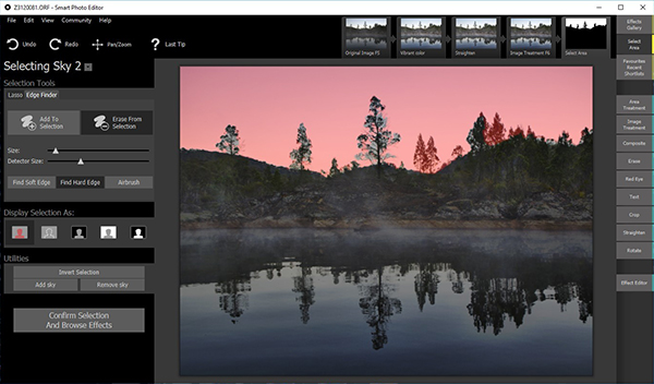 Edge selection tool in Smart Photo Editor plugin