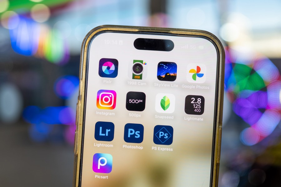 Comparison of mobile photo editing interfaces showing various sliders and filters