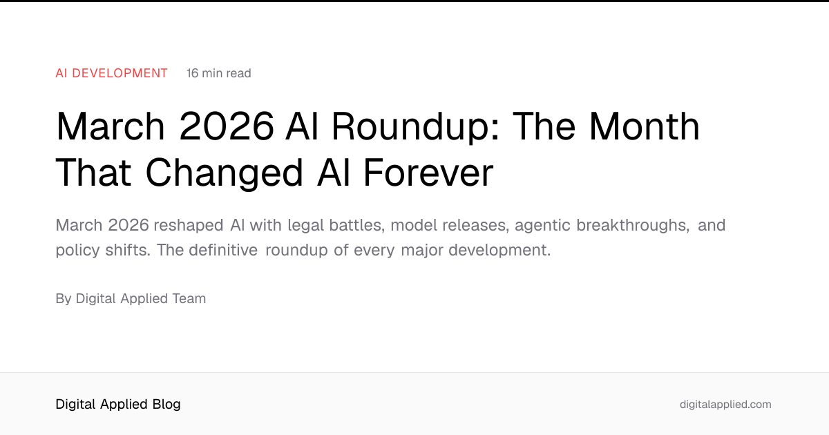 Visual representation of the March 2026 AI tools roundup and agentic workflow shift