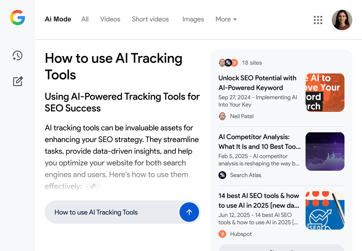 SE Ranking AI Mode Tracker showing visibility metrics