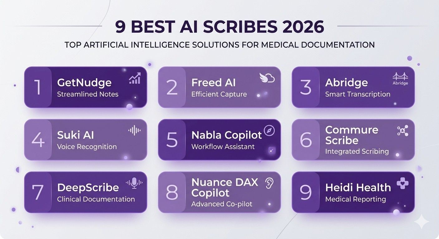 Comparison of AI scribe interfaces showing SOAP note generation