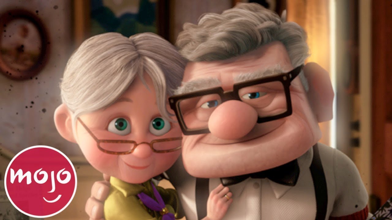 Collage of top romantic animated movies including Disney and Anime hits