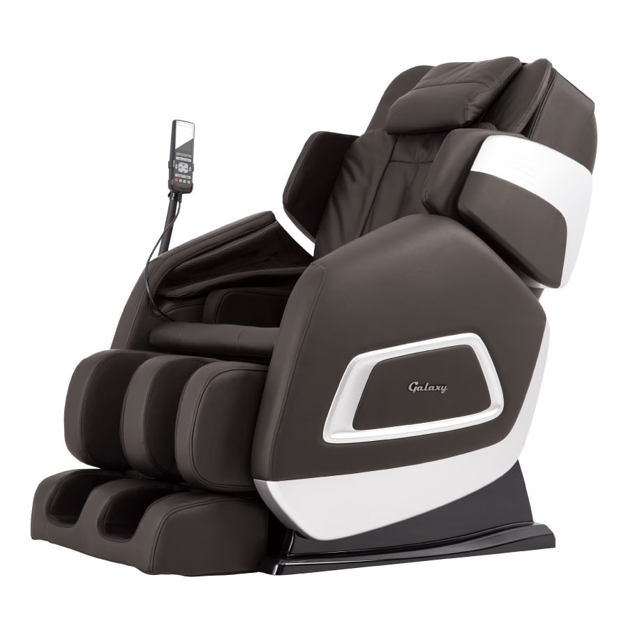 Galaxy Aria 6 massage chair in brown showing contoured design