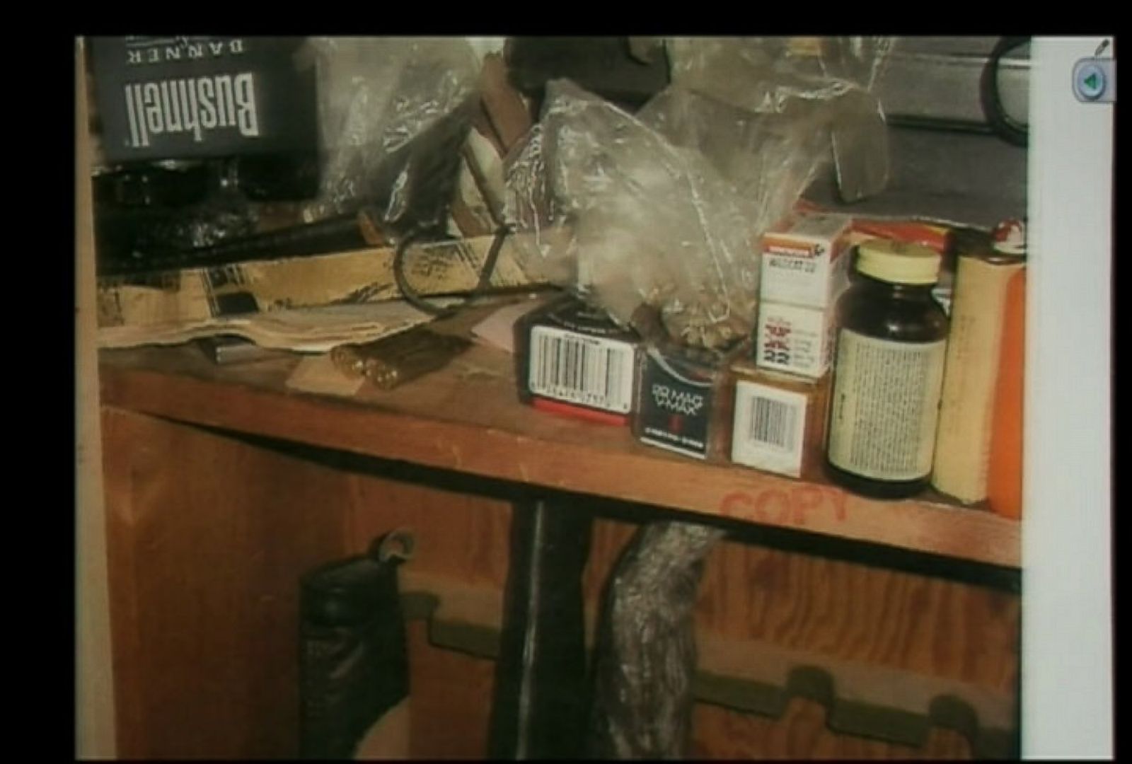 Forensic exhibit of evidence recovered from the Jodi Arias crime scene including laundry items