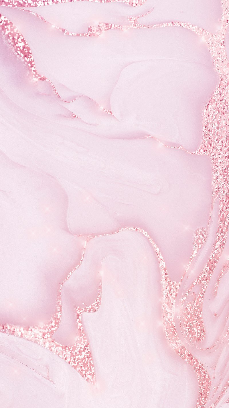 Aesthetic pink wallpaper with abstract waves for mobile phone