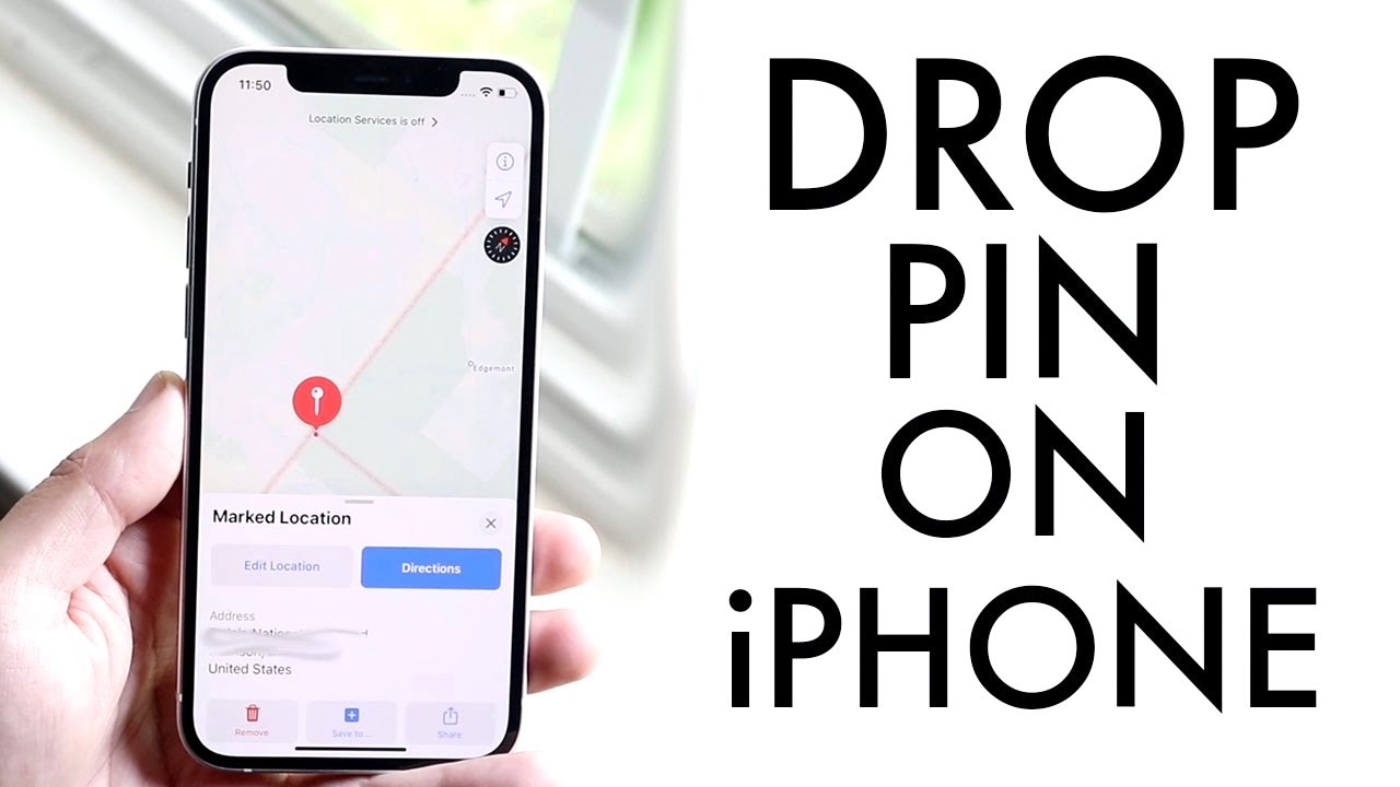 Dropping a pin in Google Maps on an iPhone