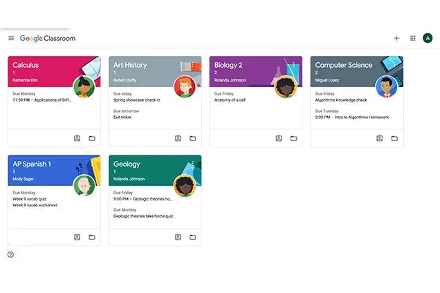 Google Classroom gradebook and assignment tracking