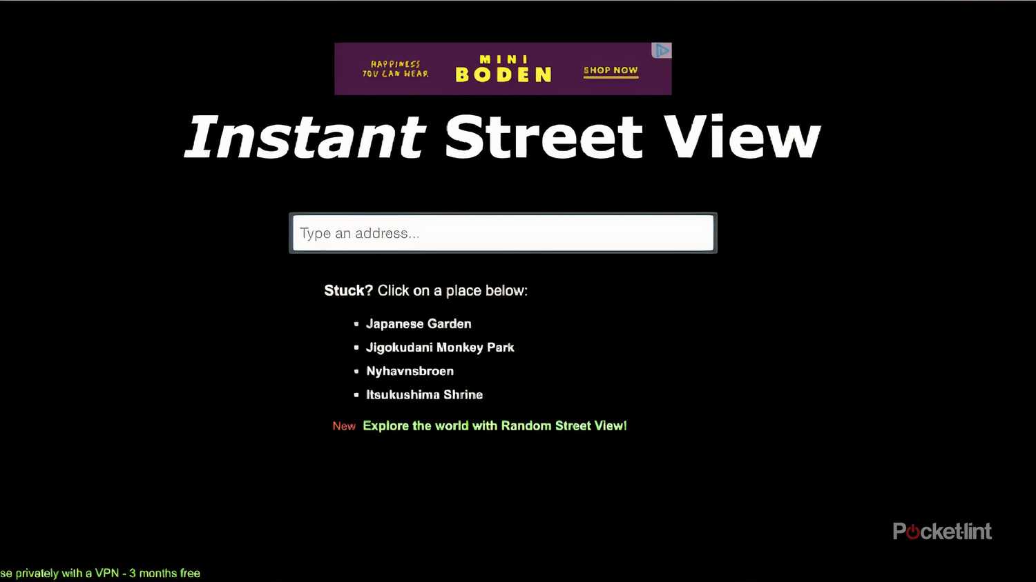 Google Maps Street View interface showing navigation controls