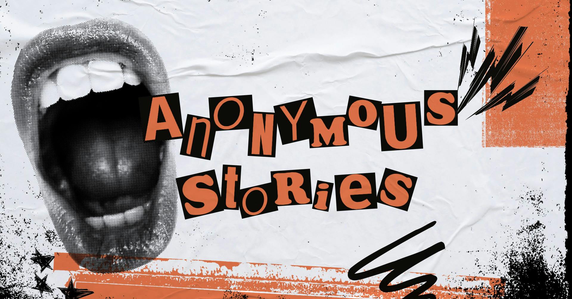 Anonymous stories and digital privacy concept