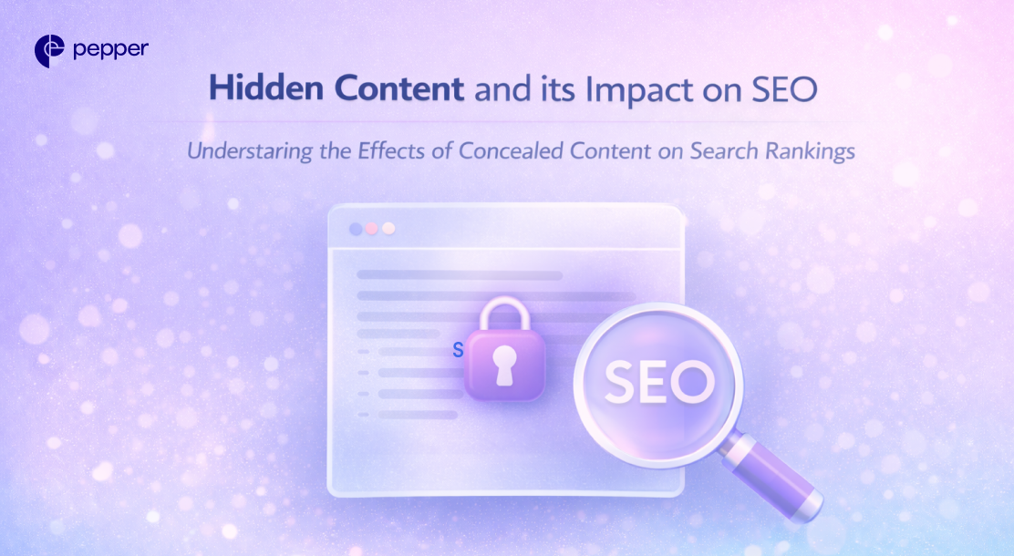 SEO impact of hidden content vs visible content
