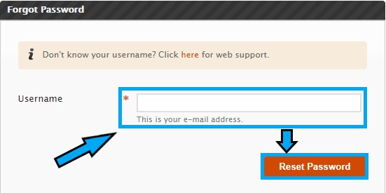 GRL Content password reset interface