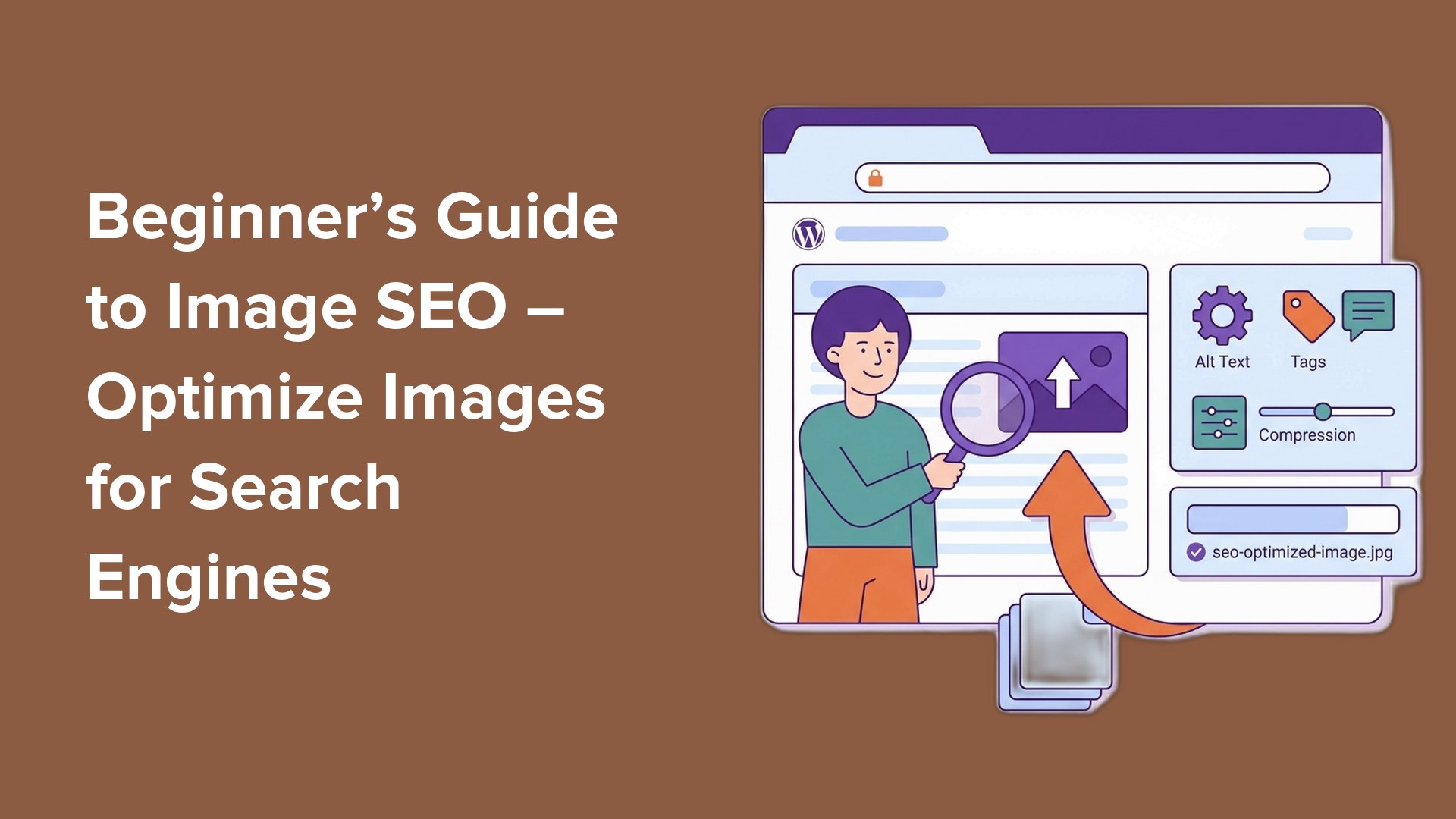 Business owner reviewing image SEO metrics on a dashboard
