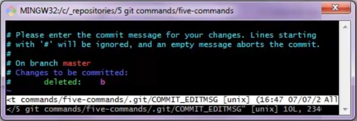Screenshot of setting Notepad++ as Git editor