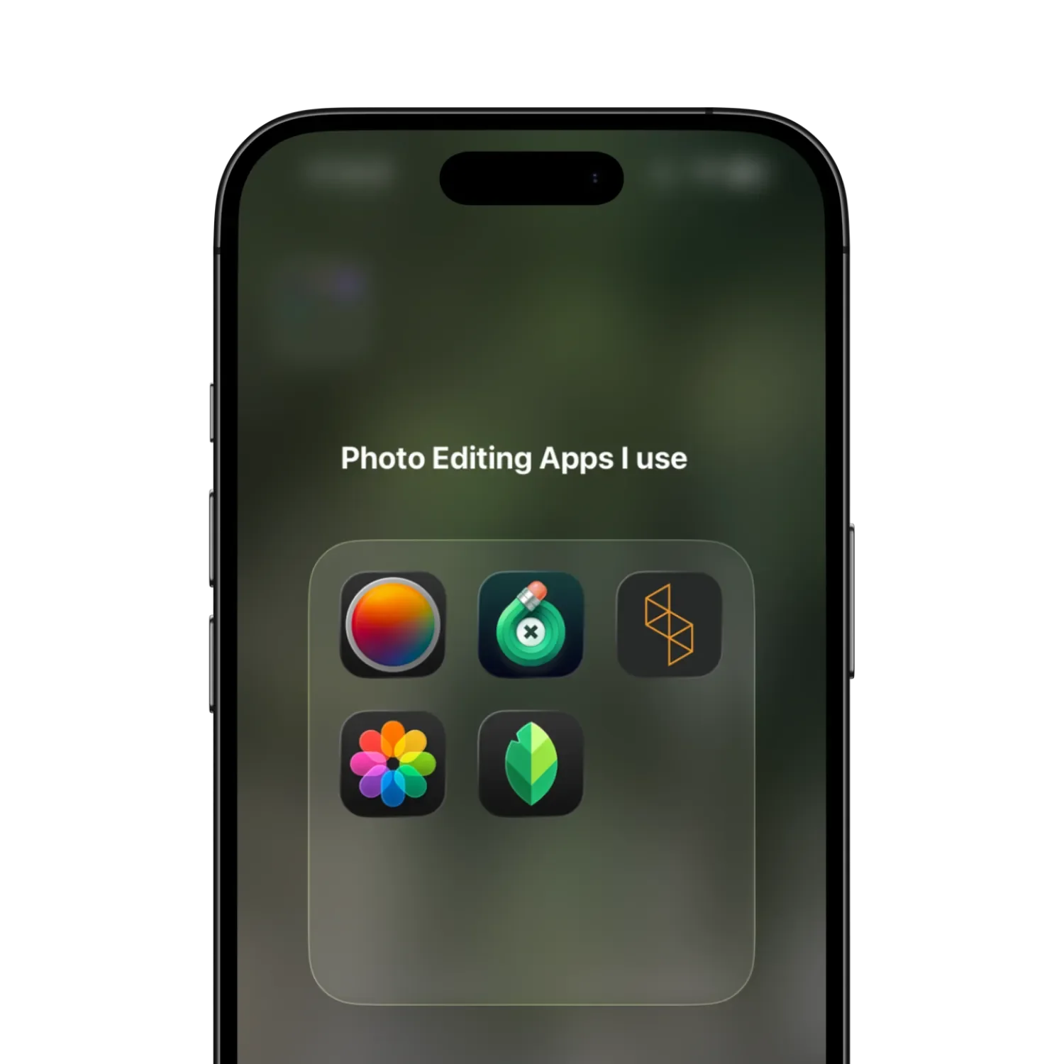 Comparison of various iPhone photo editing app interfaces on a modern device