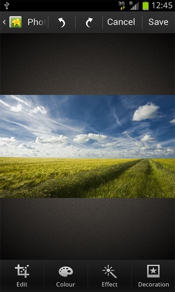 Samsung Photo Editor Interface on Android