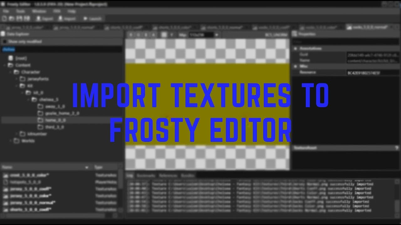 Importing textures into Frosty Editor for custom modding