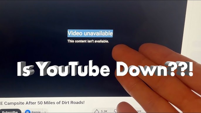 YouTube Video Unavailable Error Screen 2026