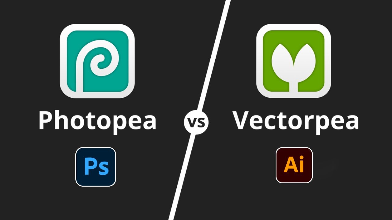 Vectorpea interface comparison with Adobe Illustrator