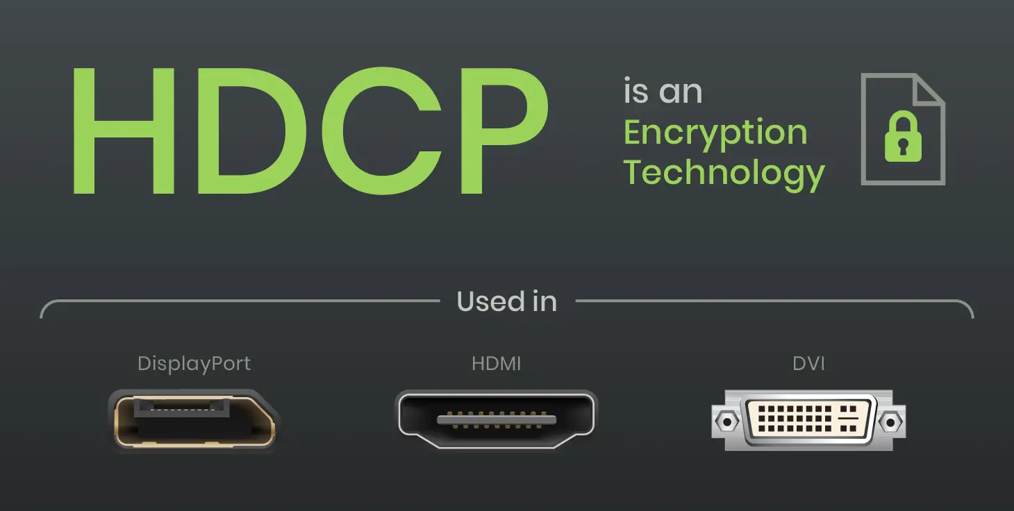 HDCP content protection error message on a television screen