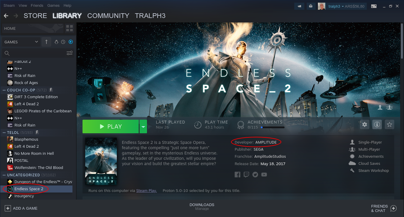 Steam-Metadata-Editor JSON interface showing game metadata keys