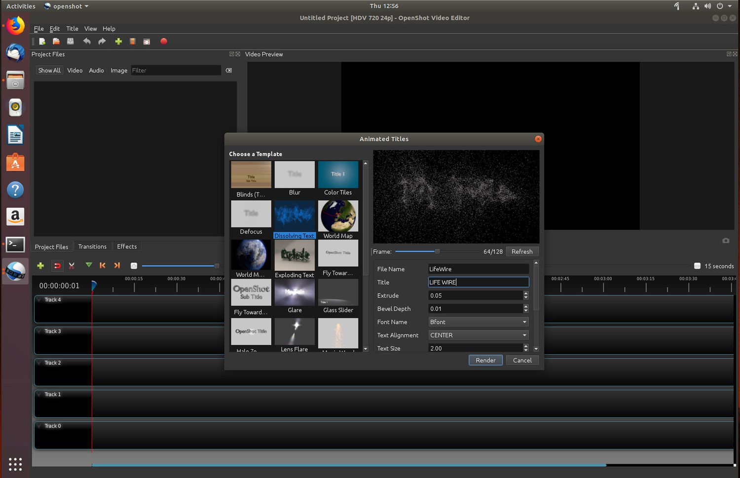 OpenShot video editor interface showing simple drag and drop features