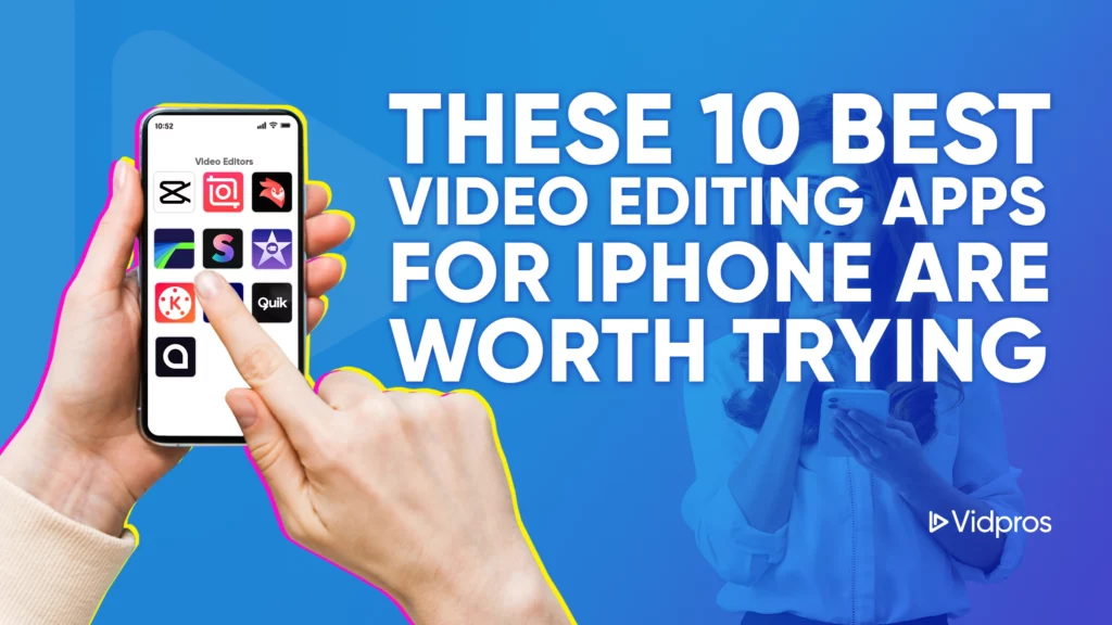 A collection of video editing app icons on an iPhone home screen