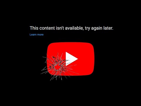 YouTube content isn't available error message on screen
