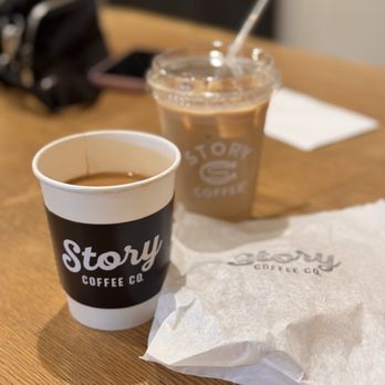 Story Coffee storefront in Livermore California showing a boutique cafe exterior