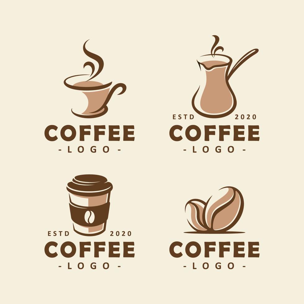 Set of coffee logo design templates and shop labels