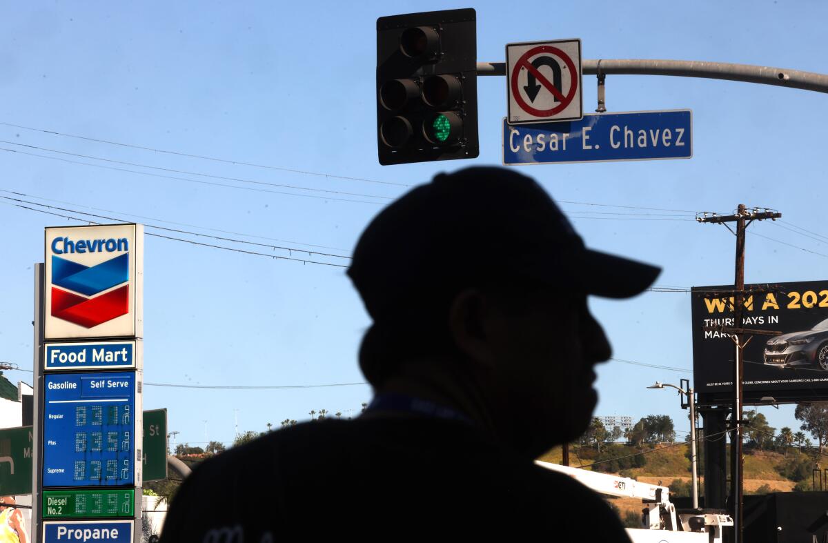 Infamous expensive gas station in Los Angeles