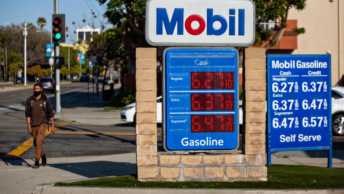 Los Angeles record gas prices chart context